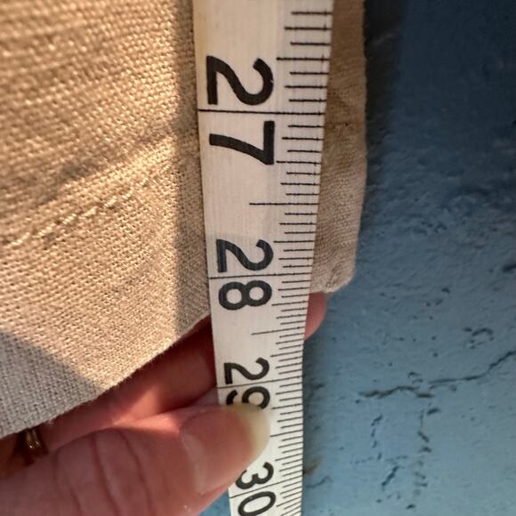 Honestee Size Medium Linen Blend Pants Light Khaki Timeless Classic Cool Comfy - Picture 5 of 9